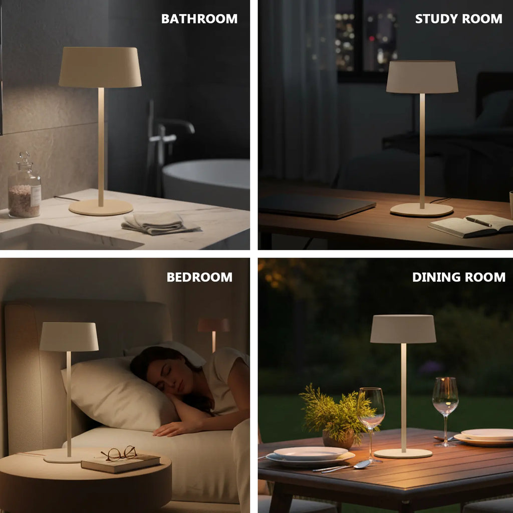 BHOTL High-Quality Metal Table Lamp, Book Lamp, Wireless, Waterproof, Touch Switch, Minimalist Aesthetic, Lightweight