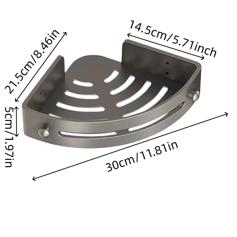 2-3-Pack Gun Gray ABS Triangular Suction Cup Shower Caddy 3-Tier Corner Shelves No Drilling Bathroom Organizer 40Lbs Load Capacity Towels Hook Toiletries Storage Rack Bathroom Accessories Set