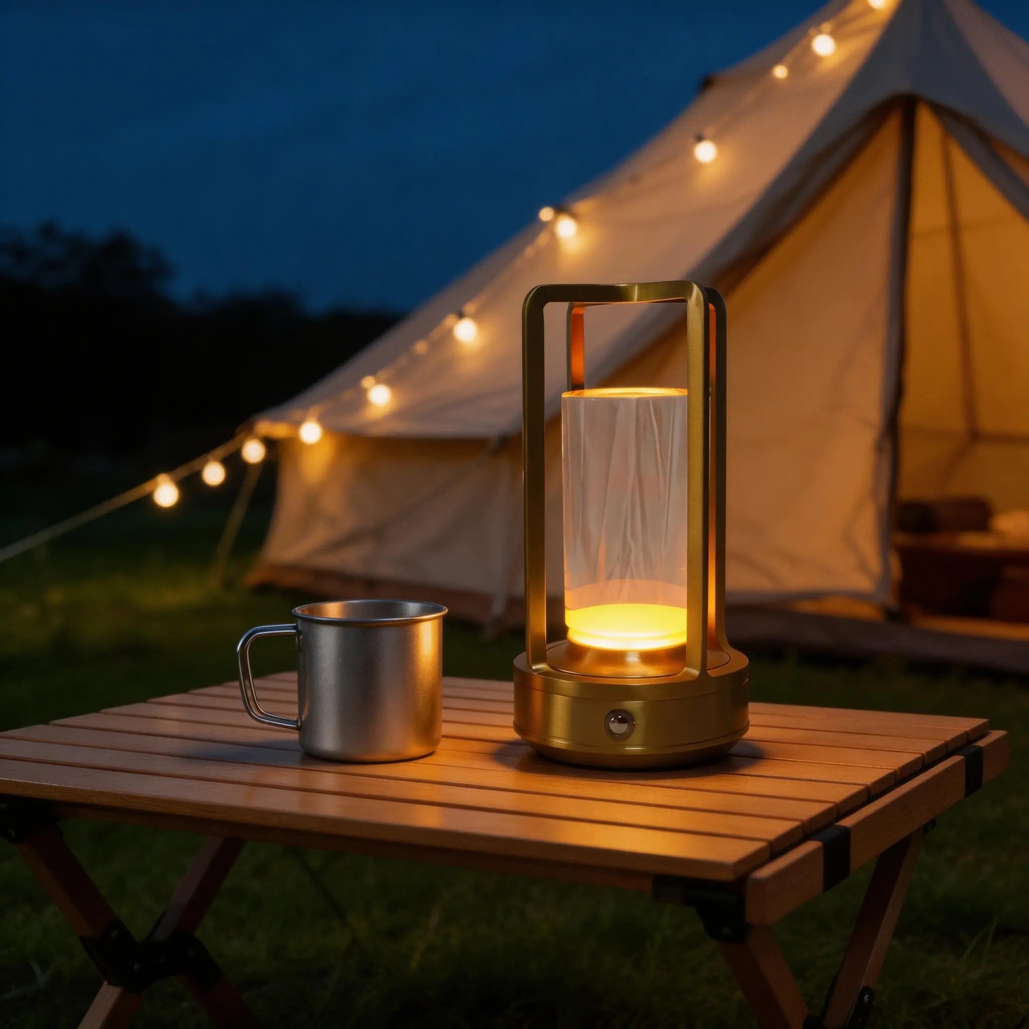 Portable USB Camping Light LED Table Lamp, Creative Rechargeable Night Light, Eye Protection Bedside Lamp for Bedroom