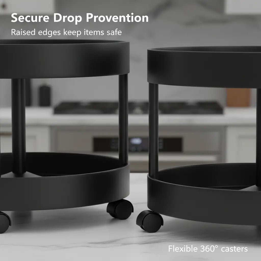 2/3/4 Tier Corner Storage Organizer, Space Saving Bathroom Kitchen Counter Shelf, Plastic Corner Rack for Sink Vanity Small Spaces, with or without Wheels