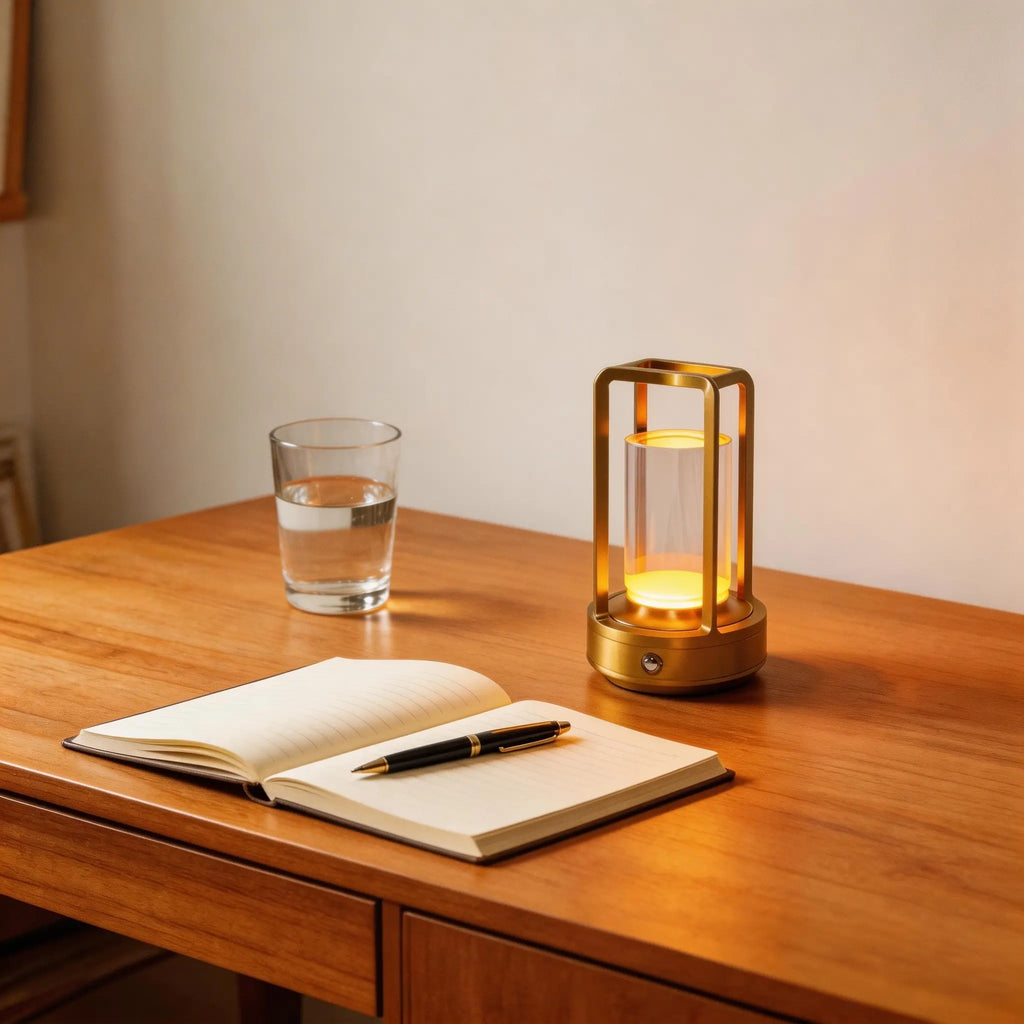 Portable USB Camping Light LED Table Lamp, Creative Rechargeable Night Light, Eye Protection Bedside Lamp for Bedroom