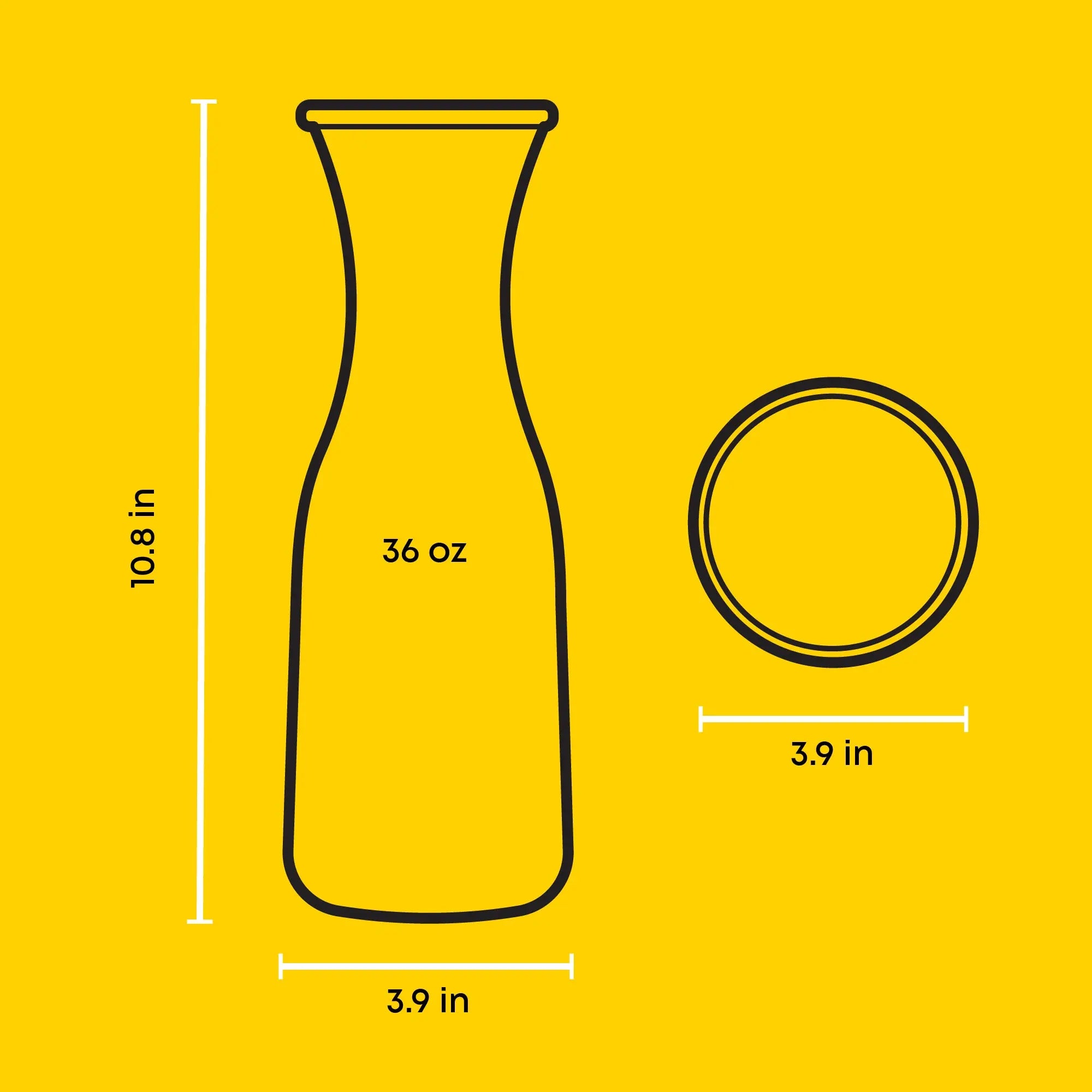 Hali Glass Carafe Bottle Pitcher with Lids